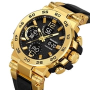 Mens Multi-Function Tactical Watch - Waterproof Military Sports LED, Alarm, Stopwatch