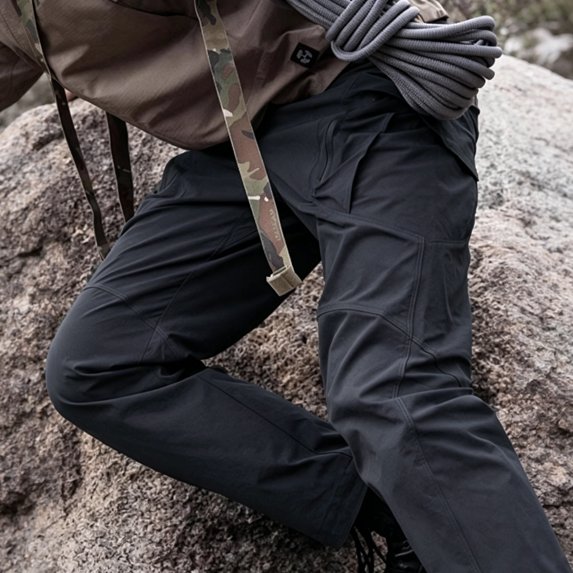 Men's Multi-Pocket Cargo Pants Stretch Straight Leg Durable Outdoor Daily Trousers