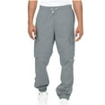 thumbnail image 1 of Men's Multi-Pocket Pants Outdoor Cargo Jogger Pant Work Hiking Loose Straight Trousers Sweatpants, 1 of 7