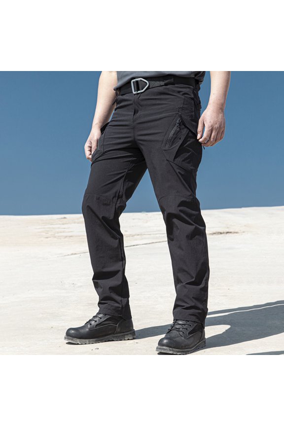 Men's Multi-Pocket Tactical Pants Ripstop Stretch Work Hiking Utility Trousers