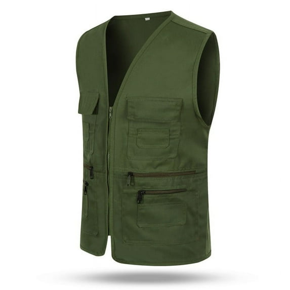 Men's Multi Pocket Travelers Fishing Photography Director Casual Outdoor Vest
