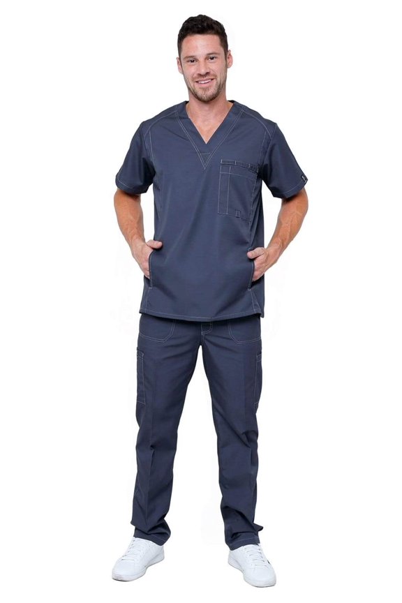 Men's Multi Pocket Utility Medical Scrubs - Style 102AV