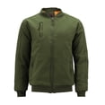 thumbnail image 1 of Mens Multi Pocket Water Resistant Industrial Uniform Quilted Bomber Work Jacket (Olive, S), 1 of 4
