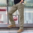 thumbnail image 1 of Men's Multi-Pocket Work Bottoms Cargo Style Stretch Straight Leg Outdoor Casual Pants, 1 of 9