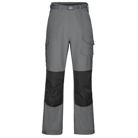 Men's Multi Pocket Work Cargo Pants, Stretch Lightweight Outdoor Hiking Pants Iron Gray S