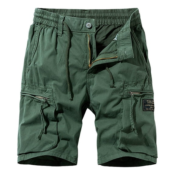 Men's Multi-Pocket Workwear Shorts - Thin Stretch Fabric, Casual/Party Style, Size 30-38 (Waist/Hip/Bottoms Length)