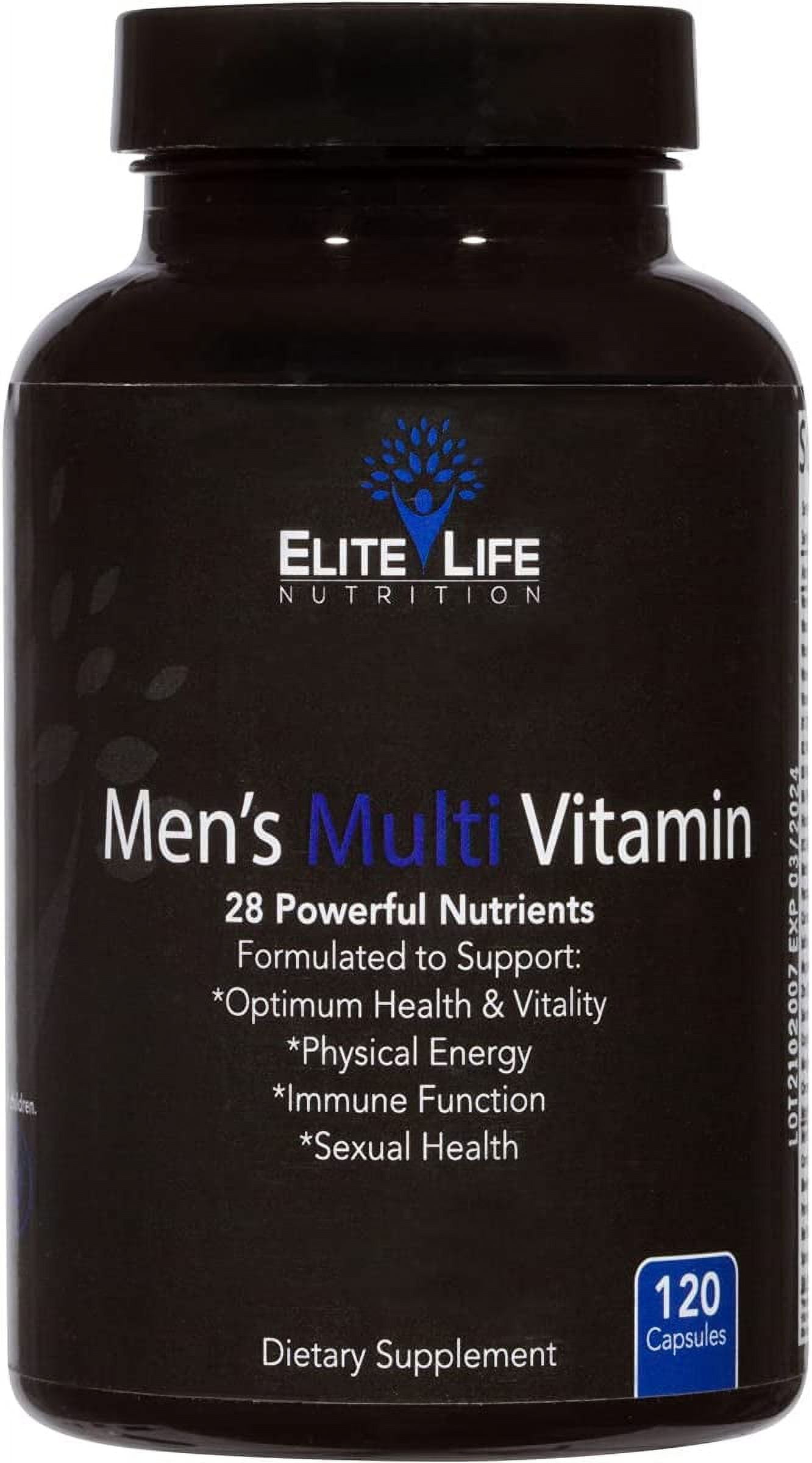 Men's Multi Vitamin - 28 Powerful Nutrients, Vitamins, and Minerals ...
