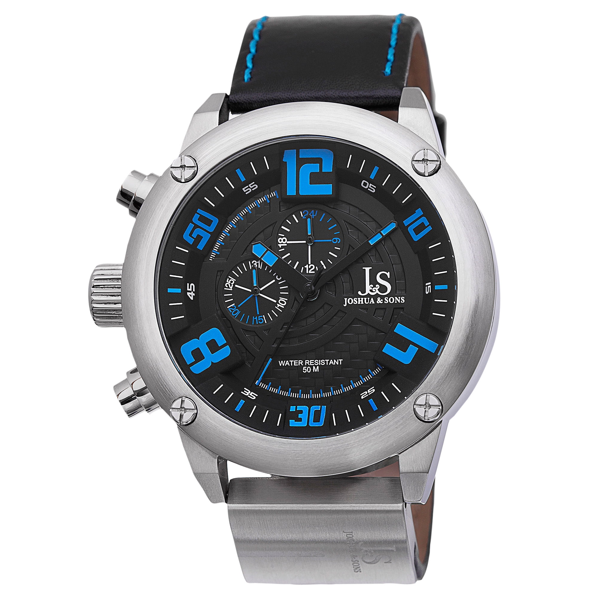 NWT Joshua And Sons Joshua & Sons Grey Dial Grey Silicone Men\'s Watch Joshua and sons watch main image 2