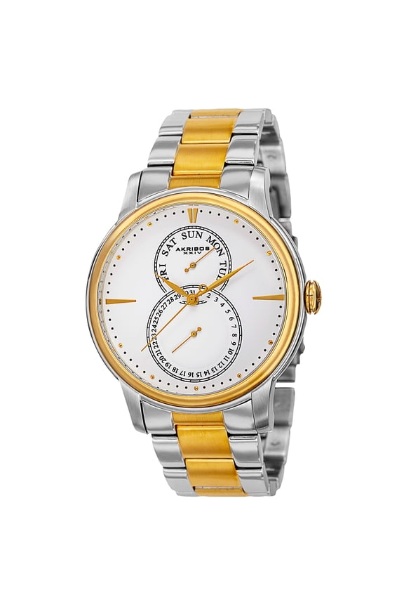 Men's Multifunction Stainless Steel Two-Tone Bracelet Watch