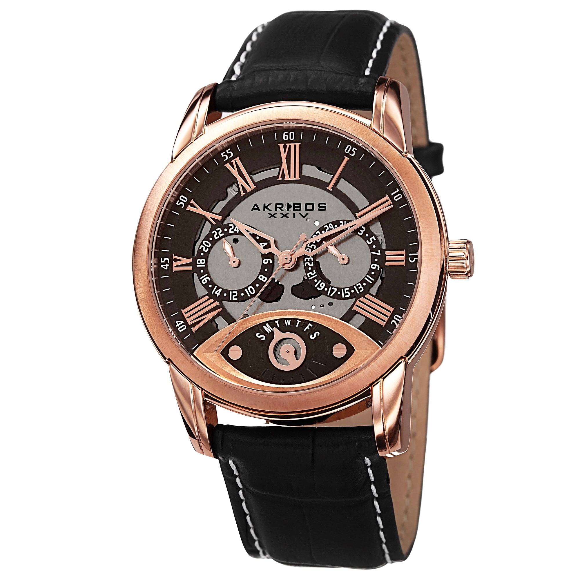 NWT Akribos XXIV Black Dial Rose Gold-tone Men\'s Watch Brand: Akribos Xxiv main image 3