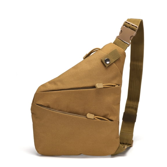 Men's Multifunctional Crossbody Chest Bag With Concealed Storage, Anti-Theft Outdoor Edc Sling Backpack, Hunting Hiking Travel Climbing Tactical Molle Bag