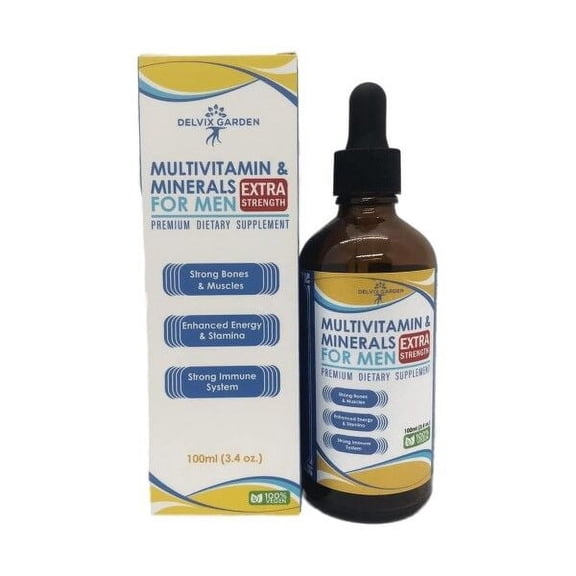 Mens Multivitamin Liquid Drops  Boost Energy, Stamina & Immune Support