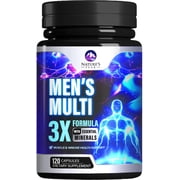 Mens Multivitamins Supplement - Complete Daily Multivitamin for Men with Vitamin B12, A, C, D, E, Zinc, Calcium, Iron - Immune Health & Energy Support - High Potency & Bottled in USA - 120 Capsules