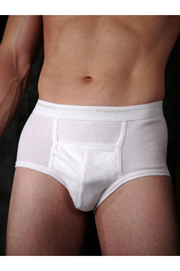Men's Munsingwear MW21X Big Man Comfort Pouch Full Rise Brief - 2 Pack (White 50 Waist)