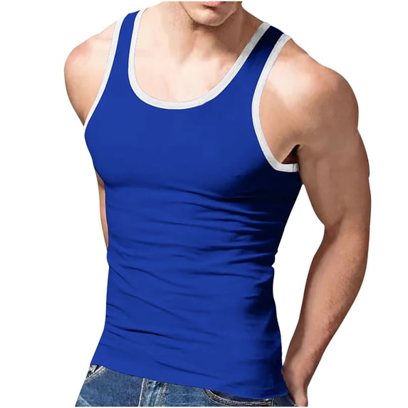 Men's Muscle Dry Fit Compression Tank Top Soft Lightweight Sleeveless Shirts for Beach & Athletic Wear