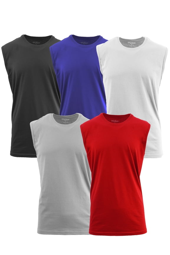 Men's Muscle Tank T-Shirt Upto 5XL (5-PACK)
