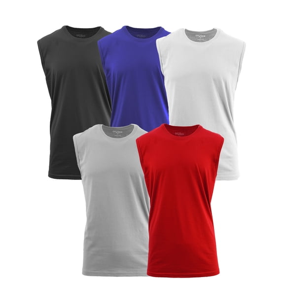 Men's Muscle Tank T-Shirt Upto 5XL (5-PACK)