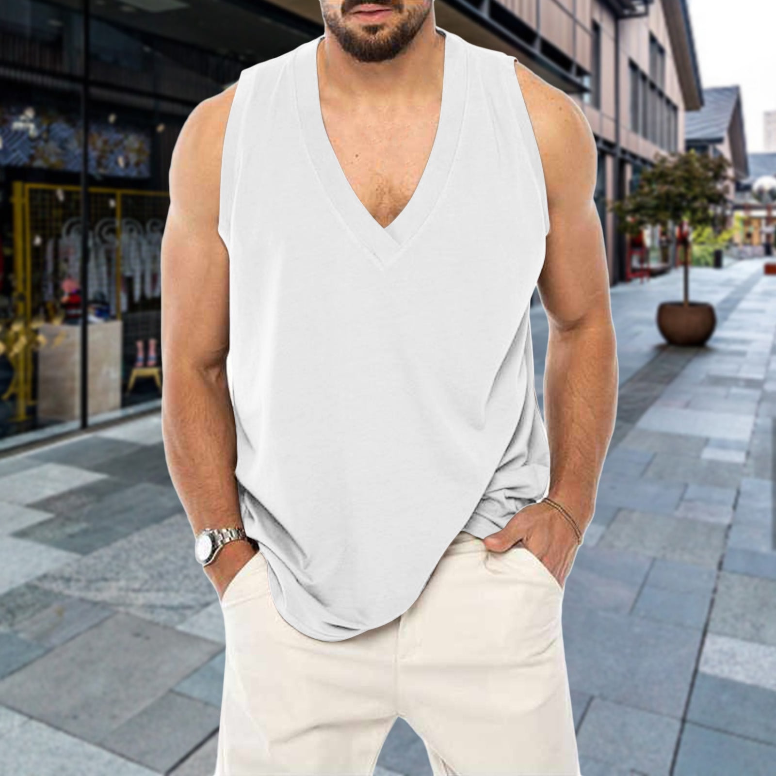 Men s Muscle Workout Tank Tops Dry Fit Gym Bodybuilding Fitness