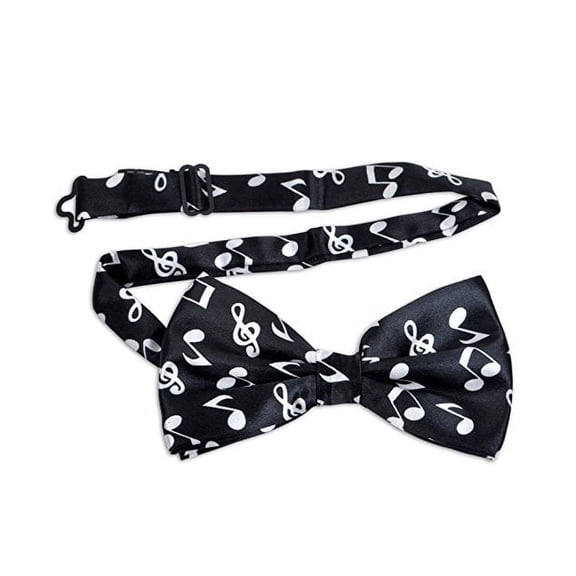 Men's Music Notes Print Pattern Novelty Bow Tie