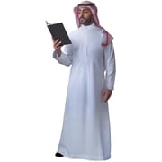 Mens Muslim Clothes Islamic Thobe Middle Eastern Kaftan Dress Abaya Dubai Arab Robes