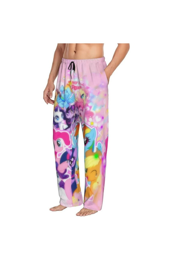 Men's My Lit-tle Pony Pajama Pants Pjs Bottoms with Pockets Sleep Lounge Pants for Men