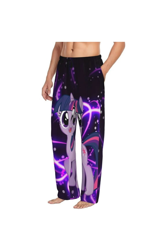 Men's My Lit-tle Pony Pajama Pants Pjs Bottoms with Pockets Sleep Lounge Pants for Men