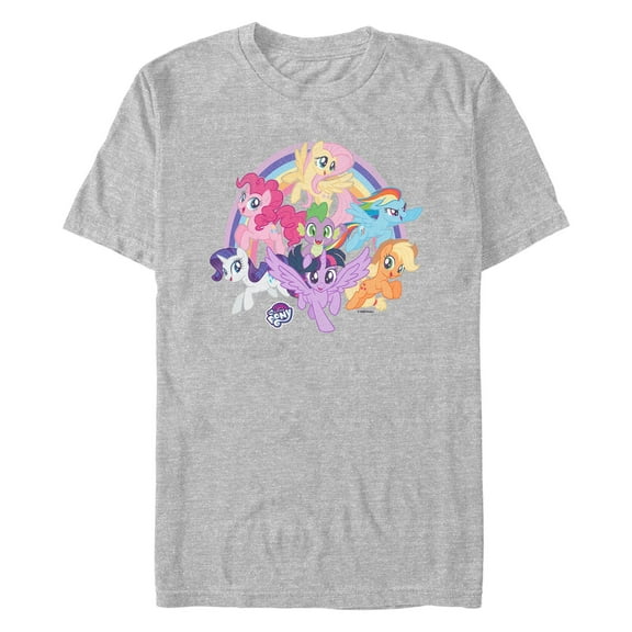 Men's My Little Pony: Friendship is Magic Colorful Crew Graphic T-Shirt