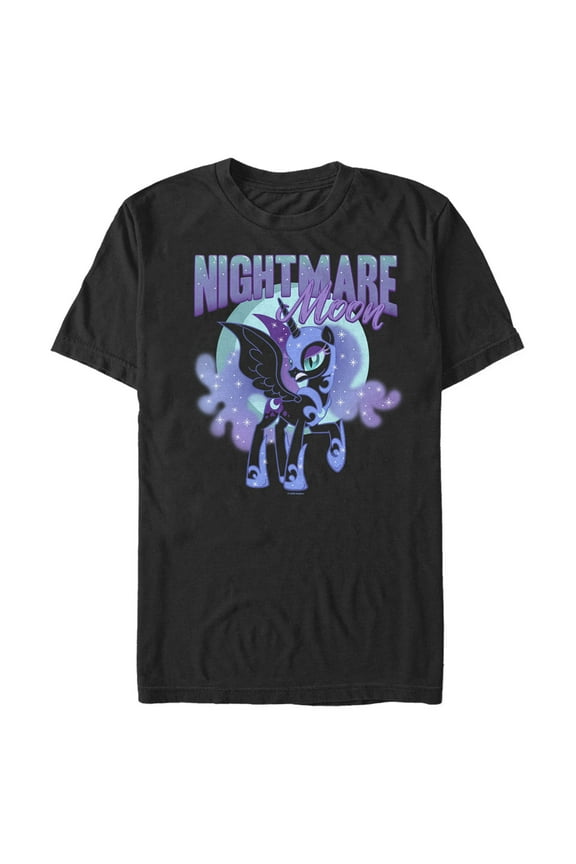 Men's My Little Pony Princess Luna Nightmare Moon  Graphic Tee Black X Large