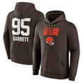 thumbnail image 1 of Men's Myles Garrett Brown Cleveland Browns Team Wordmark Player Name & Number Pullover Hoodie, 1 of 3