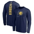 thumbnail image 1 of Men's Myles Turner Navy Indiana Pacers Playmaker Name & Number Long Sleeve T-Shirt, 1 of 3
