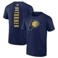 thumbnail image 1 of Men's Myles Turner Navy Indiana Pacers Playmaker Name & Number T-Shirt, 1 of 3