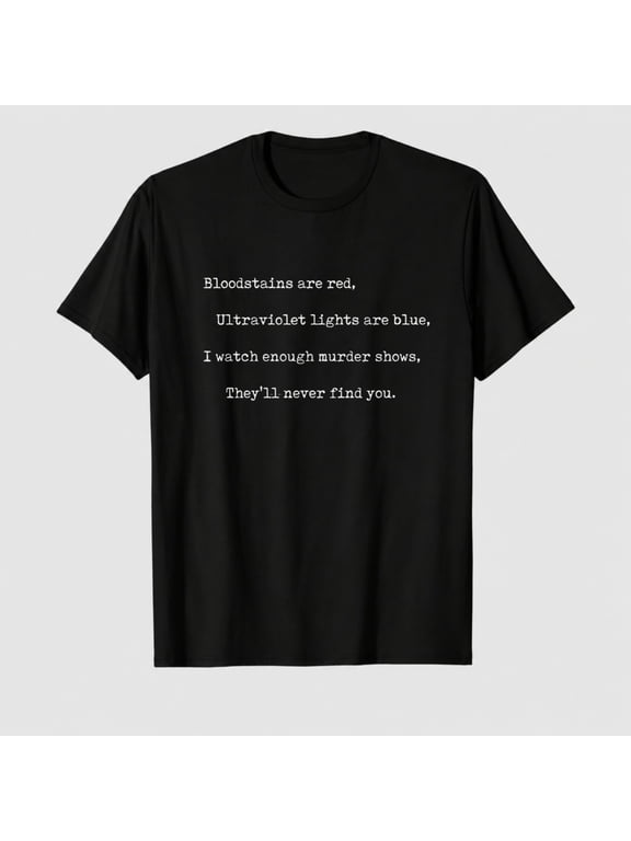 Men's Mystery Show Quote Graphic T-Shirt, 100% Cotton Short Sleeve Shirt