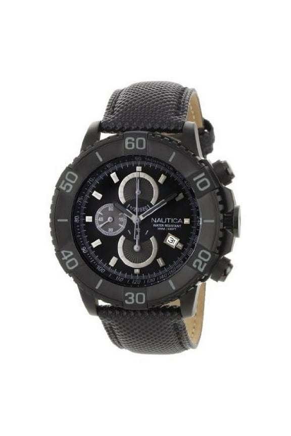 Men's N20062G NST 500 Black Polyurethane and Black Dial Watch