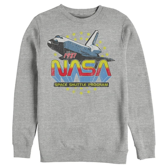 Men's NASA 1981 Retro Stars  Sweatshirt Athletic Heather 2X Large