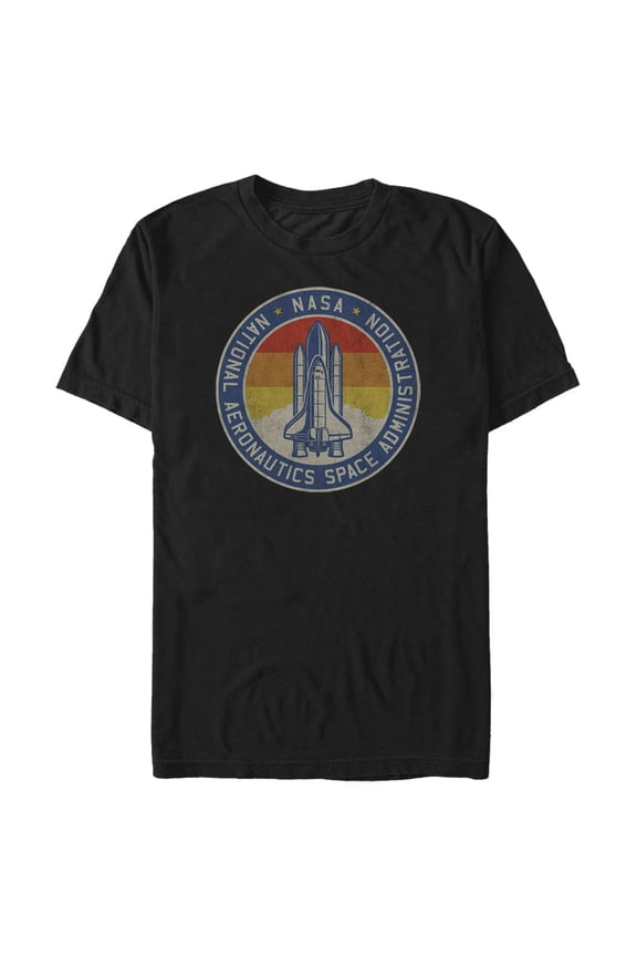 Men's NASA Aeronautics Space Administration Graphic Tee Black Small