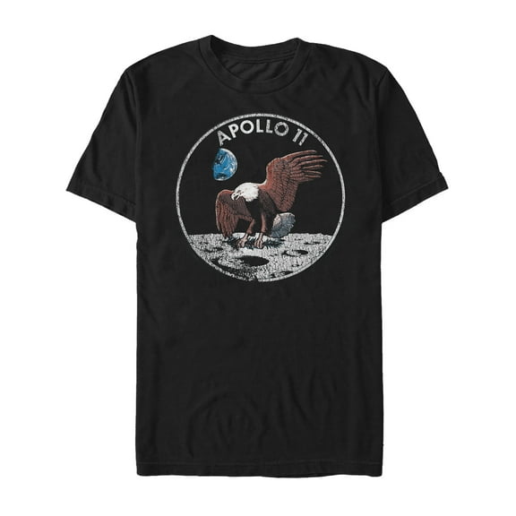 Men's NASA Apollo 11 Moon Landing  Graphic Tee Black Large