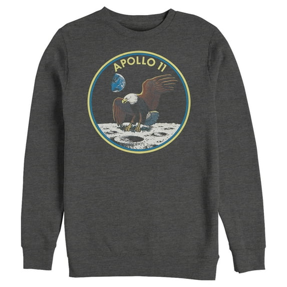 Men's NASA Apollo 11 Round Emblem Sweatshirt Charcoal Heather Medium