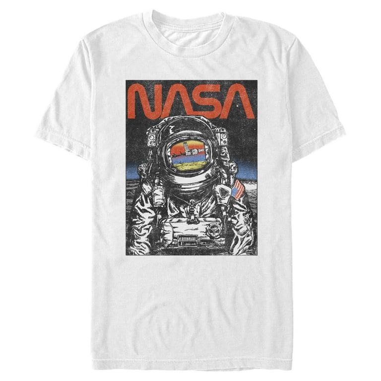 Nasa Astronaut Moon Reflection Vintage Retro Graphic T-Shirt Nasa Astronaut Moon Reflection Vintage Retro Graphic T-Shirt