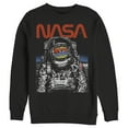 thumbnail image 1 of Men's NASA Astronaut Moon Reflection Vintage Retro  Sweatshirt Black Large, 1 of 3