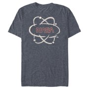 Mens NASA Atom Path Logo Graphic Tee Navy Blue Heather 3X Large
