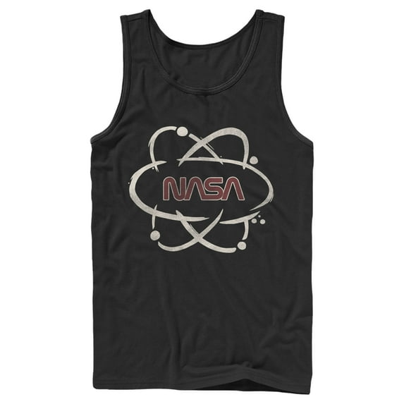 Men's NASA Atom Path Logo Tank Top Black 2X Large