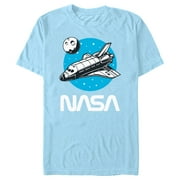 Mens NASA Black and White Space Shuttle Logo Graphic T-Shirt