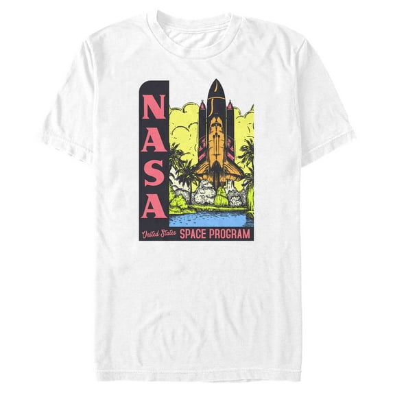 Men's NASA Bold Space Program Graphic Tee White Large