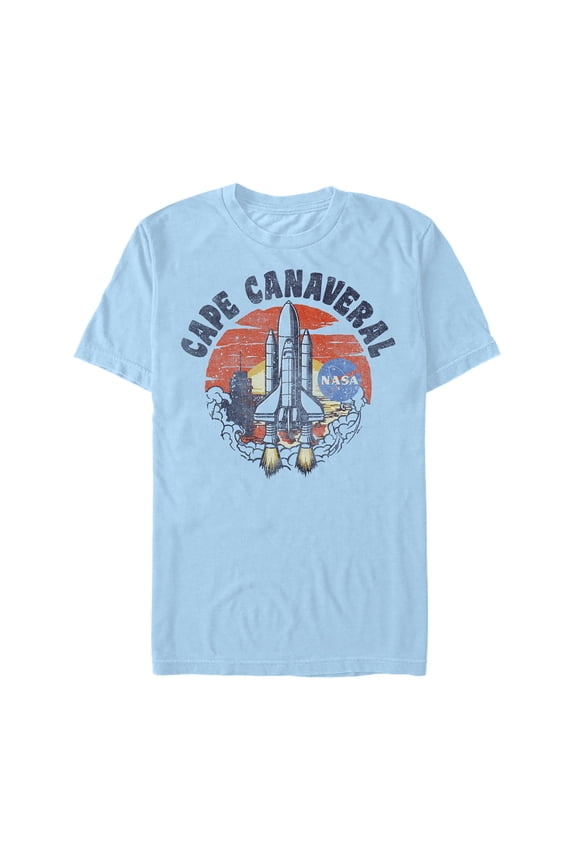 Men's NASA Cape Canaveral Launch Graphic Tee Light Blue X Large
