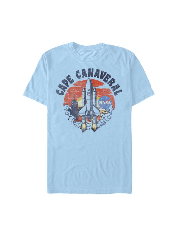 Men's NASA Cape Canaveral Launch Graphic Tee Light Blue X Large