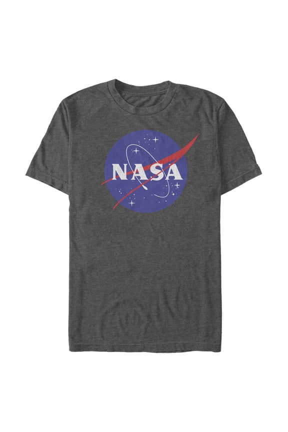 Men's NASA Circle Logo Graphic Tee Charcoal Heather 3X Large