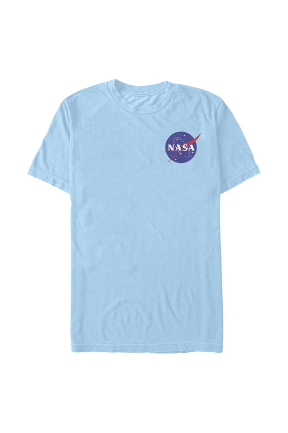 Men's NASA Circle Logo Graphic Tee Light Blue Medium