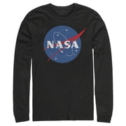 Mens NASA Circle Logo Long Sleeve Shirt Black X Large