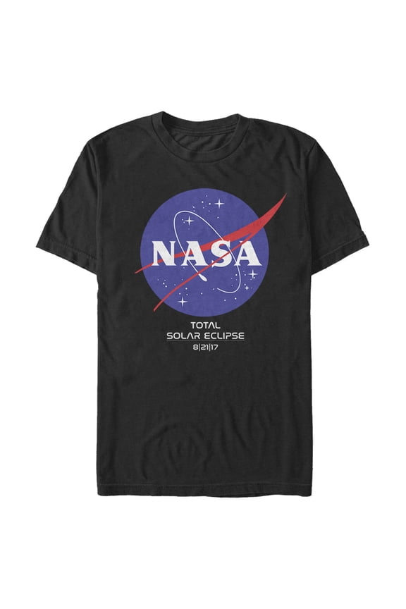Men's NASA Classic Logo Total Solar Eclipse 2017 Graphic Tee Black Large