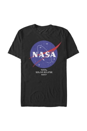 Men's NASA Classic Logo Total Solar Eclipse 2017 Graphic Tee Black Small